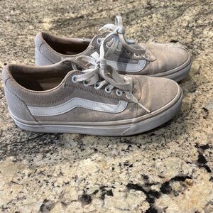 Vans Gray and White Women's Sneakers